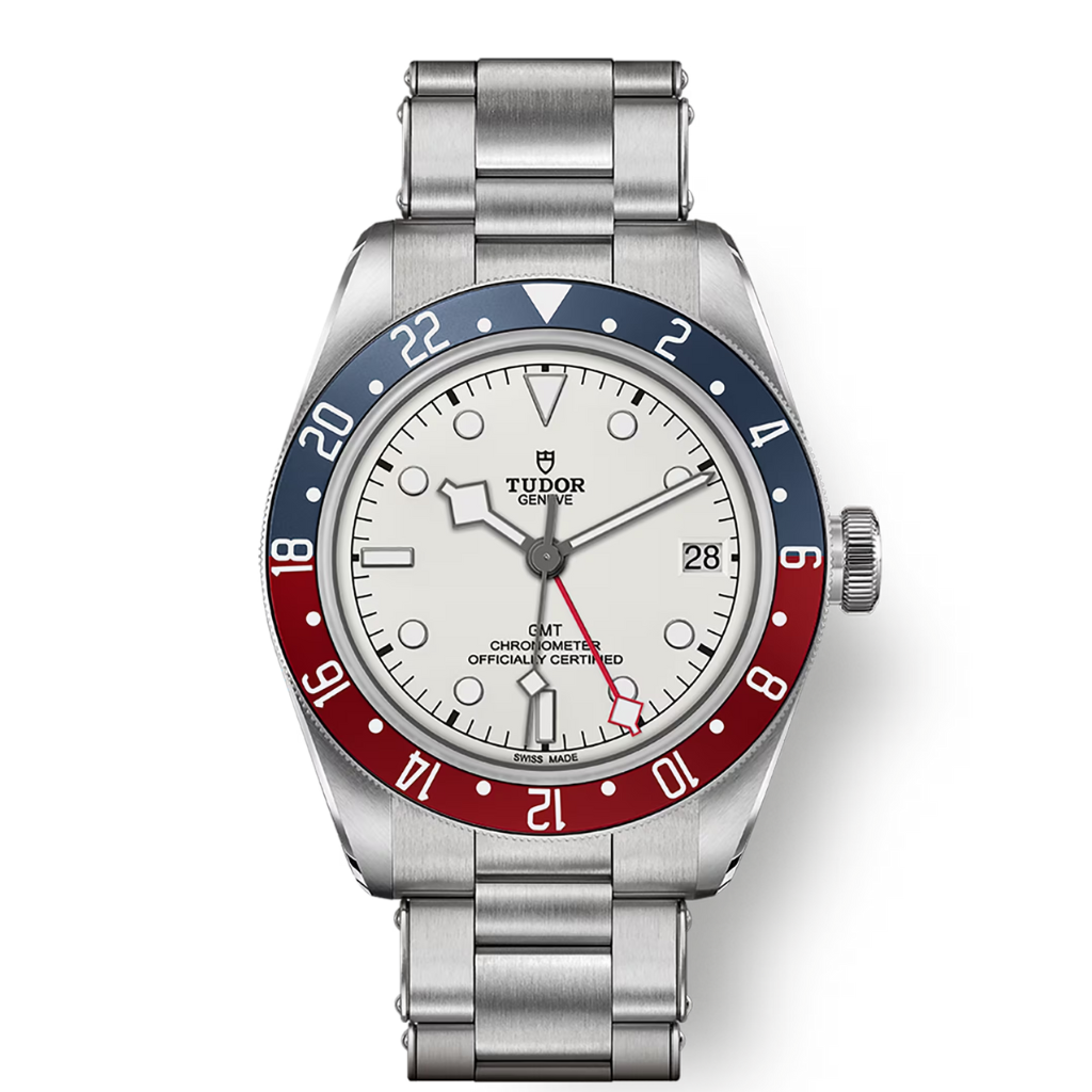 Stainless Steel BLACK BAY GMT 41MM, Domed Opaline Dial, Satin Finish 3 Link Steel Bracelet, Serial # 3X93871

E-Com Eligible