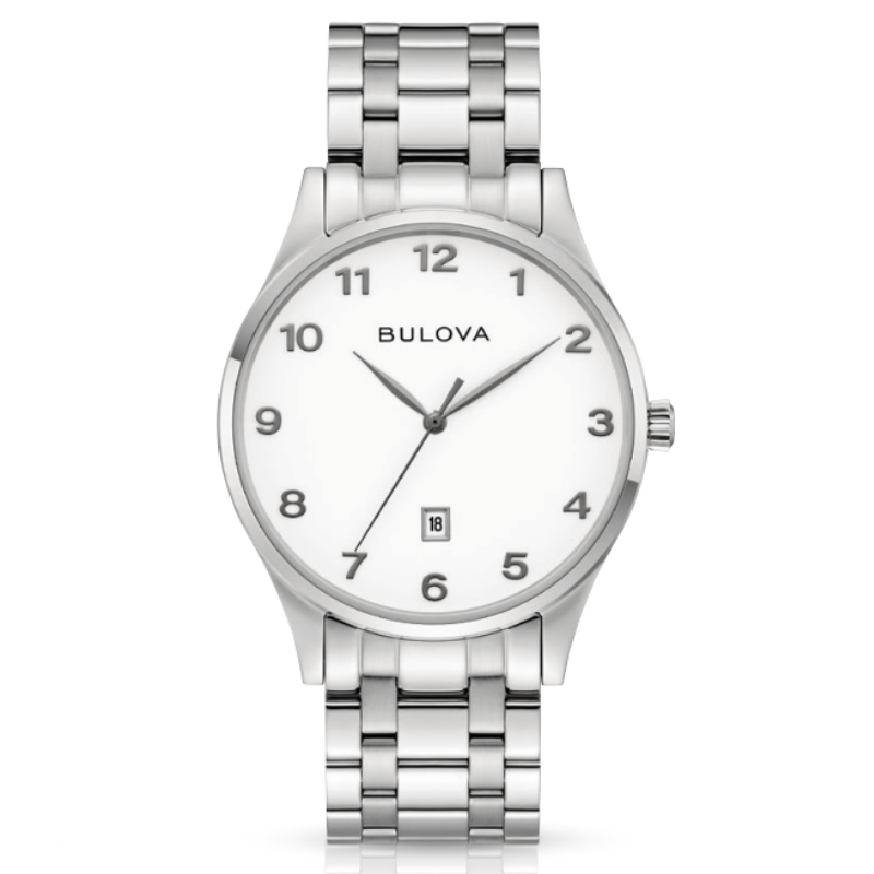 Stainless Steel Watch and Bracelet w/ White Dial - 40MM