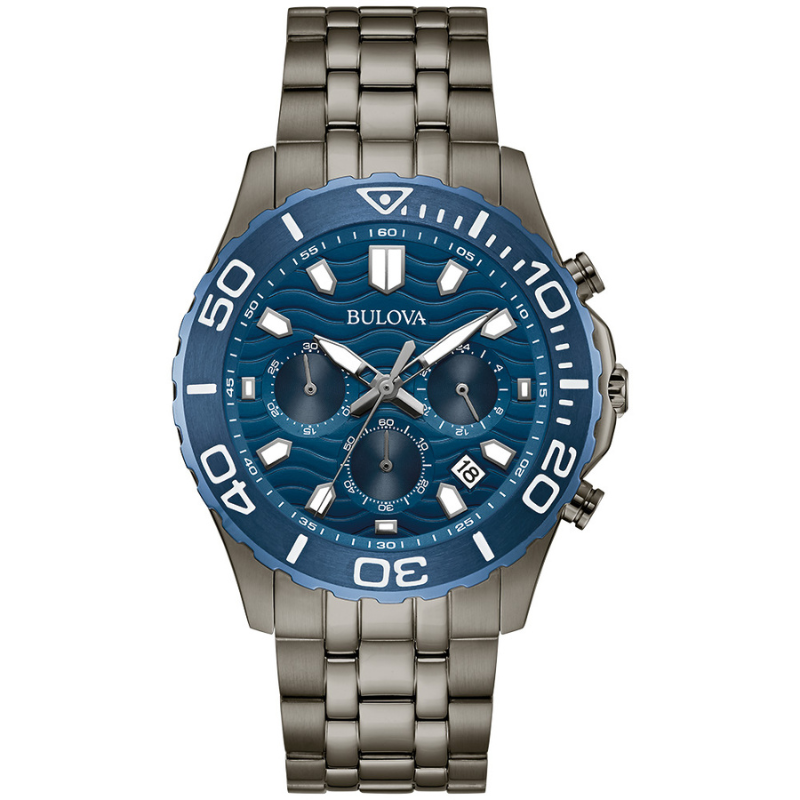 BULOVA Gunmetal Chronograph Watch