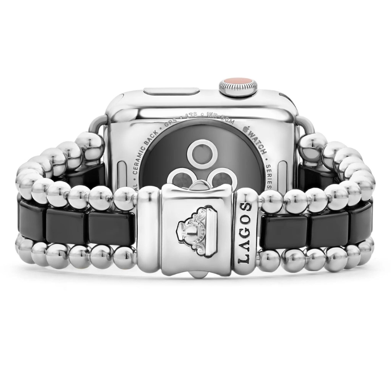 LAGOS Smart Caviar Black Ceramic & Stainless Steel Watch Bracelet