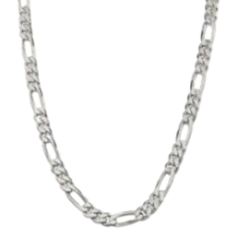 Sterling Silver Concave Figaro Chain