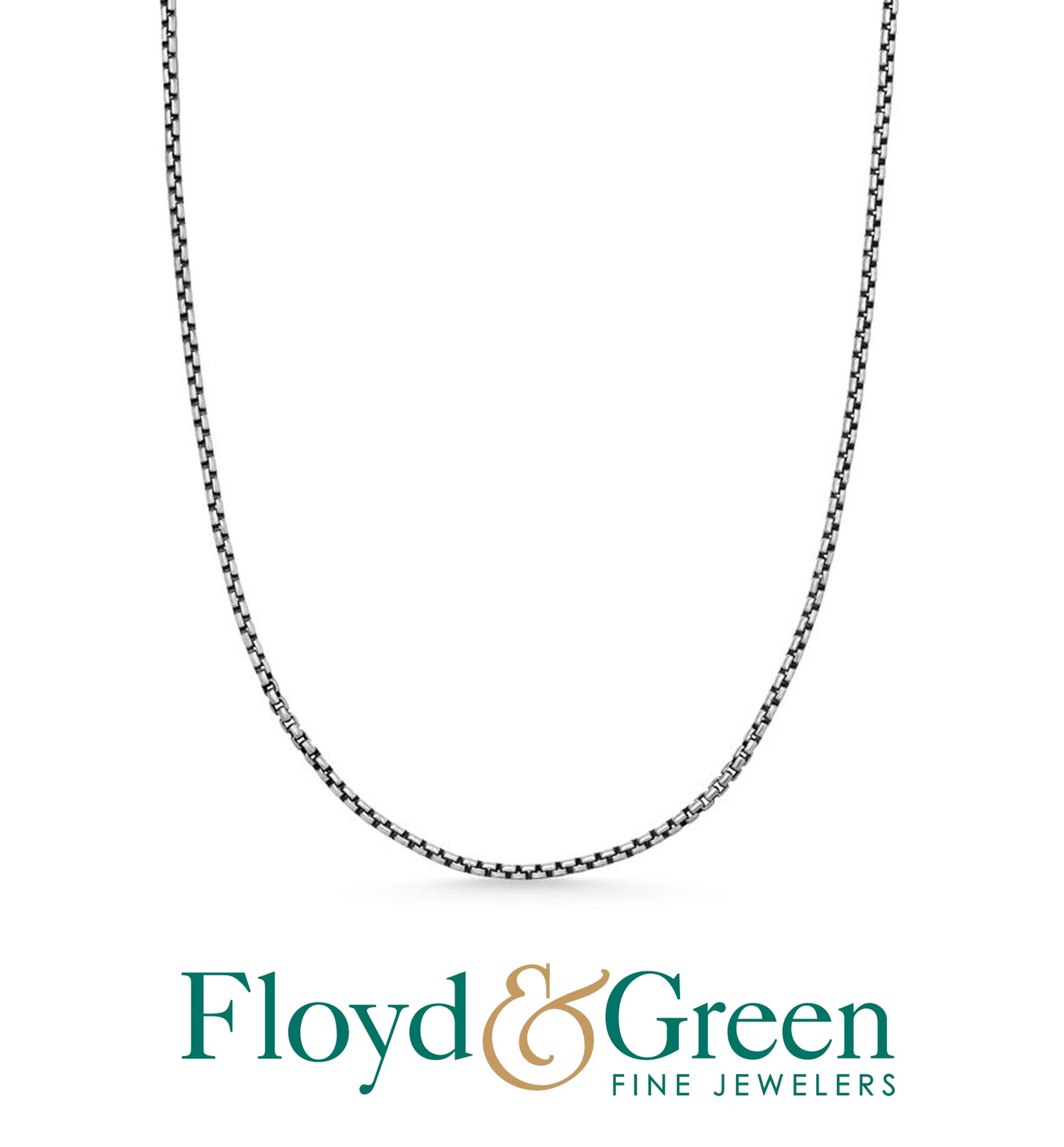 David Yurman Sterling Silver Box Chain, 20 inch, 15.1g