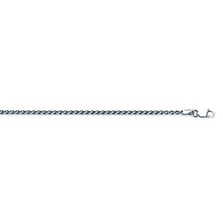 18 Oxidize SS Wheat Chain 2.25mm w/ Lobster Clasp