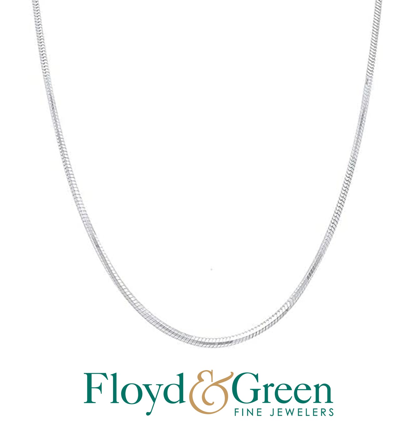 Sterling Silver Snake Chain, 17.5 inch, 7.2g