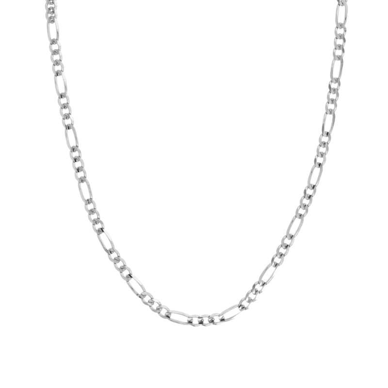 Sterling Silver Concave Figaro Chain
