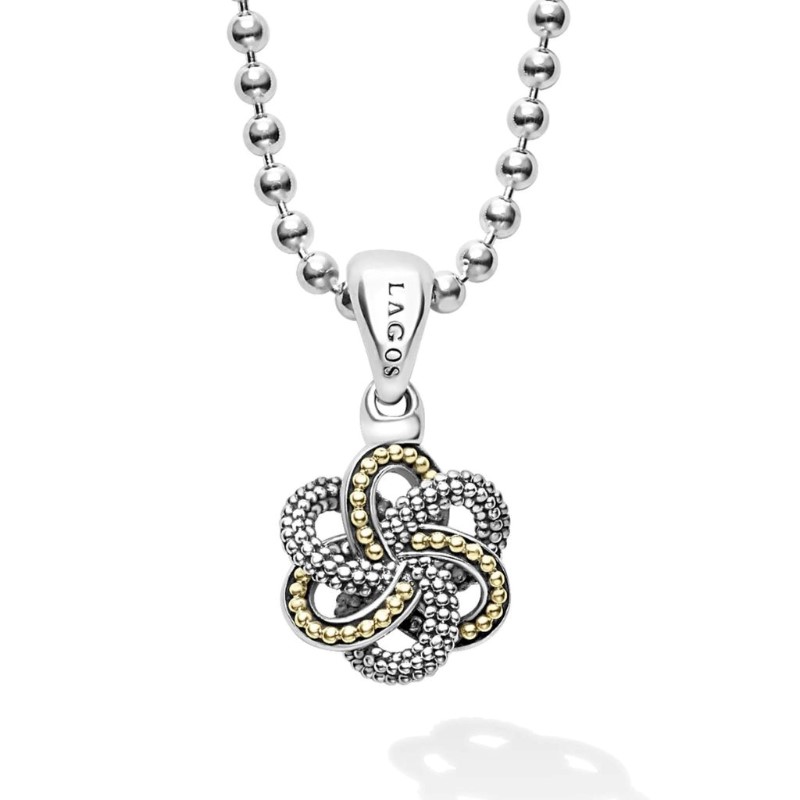 LAGOS Love Knot Small Two-Tone Pendant Necklace