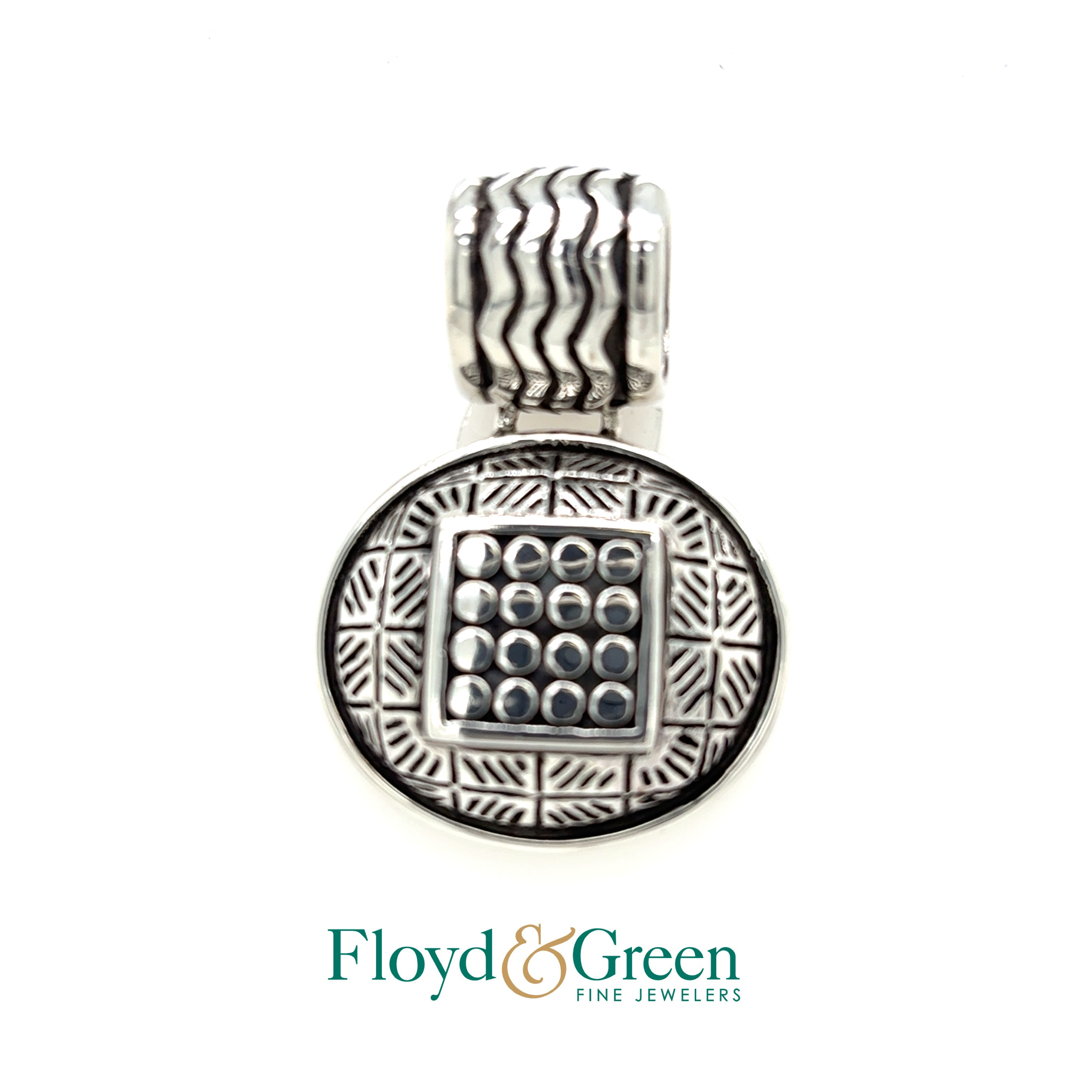 Sterling Silver Oval Slide, 17.9g