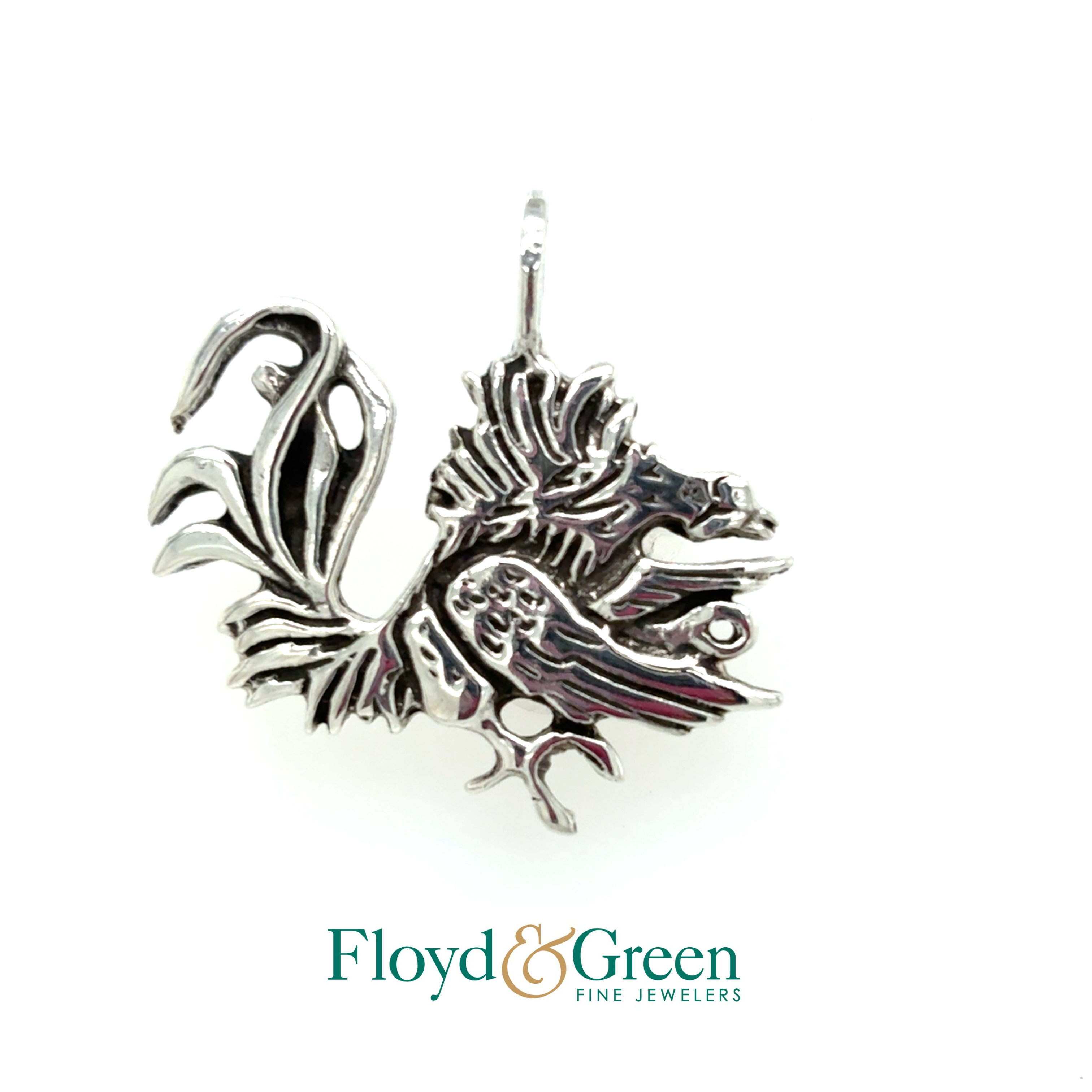 Sterling Silver UofSC Gamecock Pendant, 5g