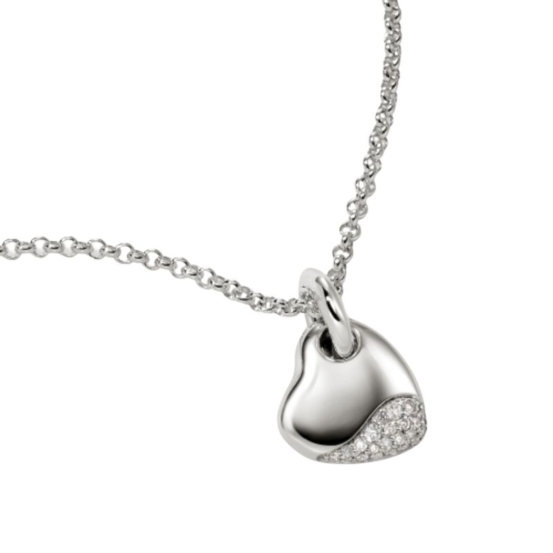 JOHN HARDY Diamond Heart Pebble Necklace