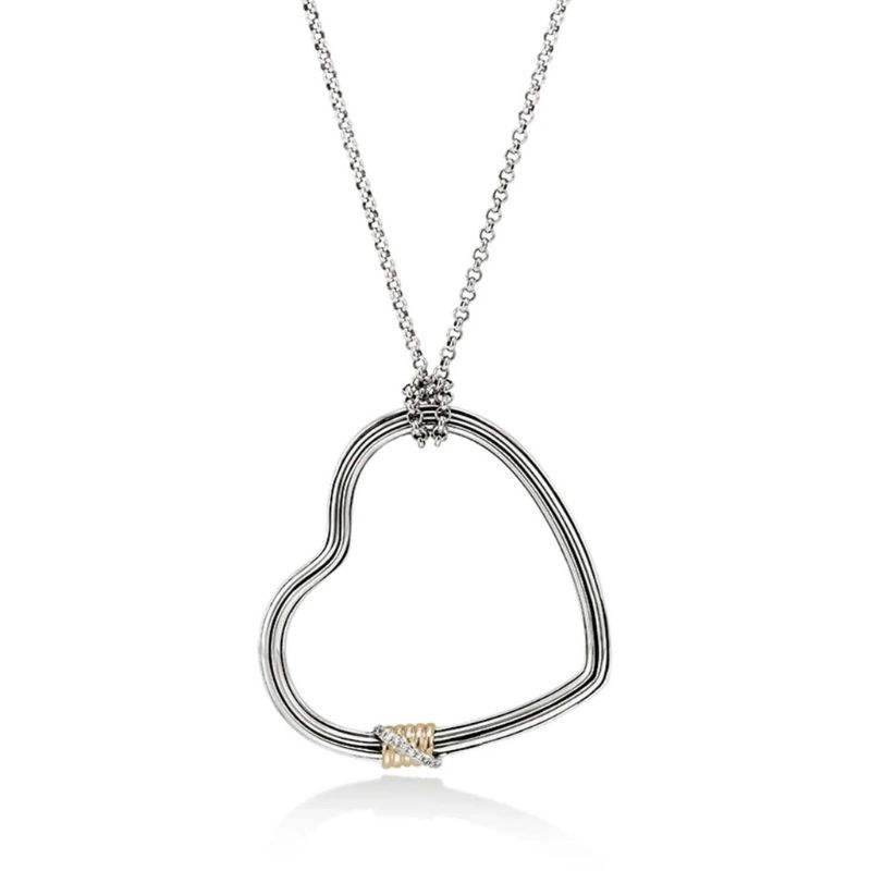 JOHN HARDY Bamboo Heart Pendant Necklace