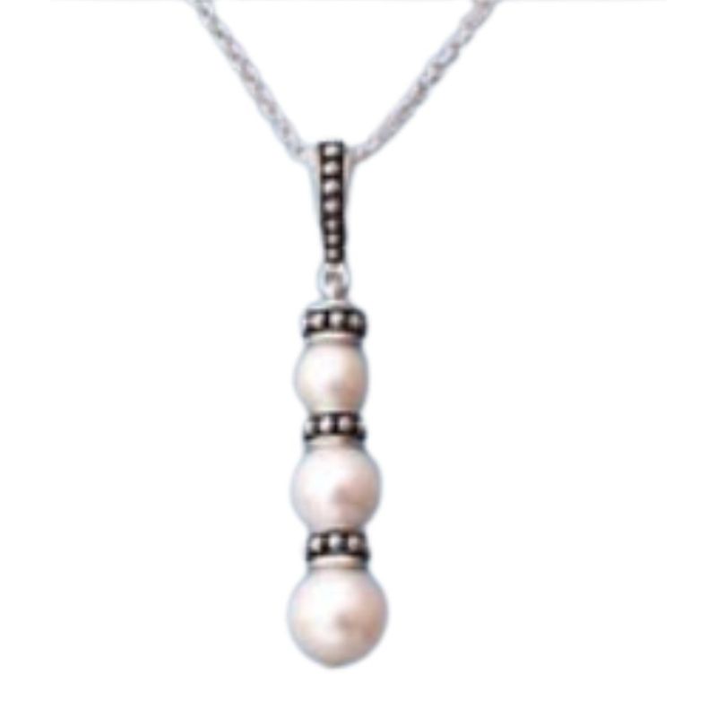 HONORA Graduated Pearl Drop Pendant Necklace