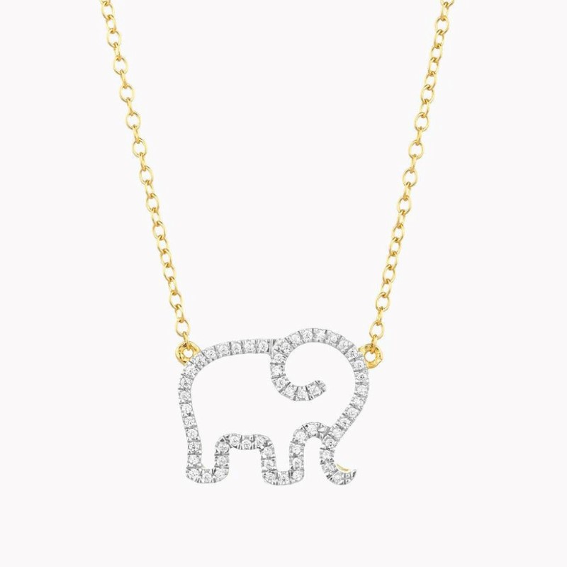 ELLA STEIN  Elephant Mom Pendant Necklace
