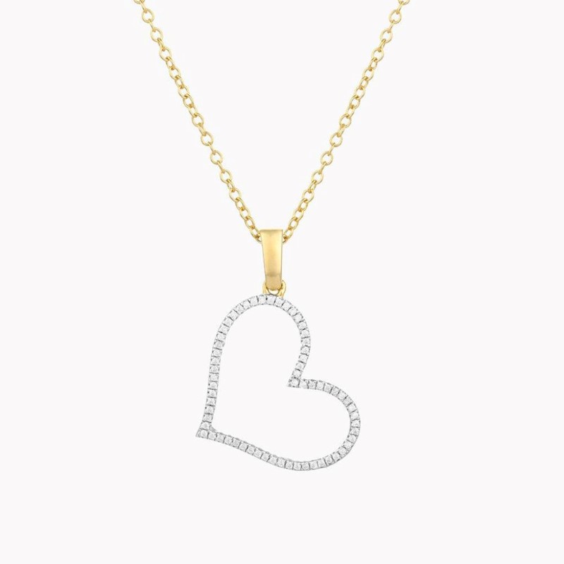 ELLA STEIN Genuine Heart Pendant Necklace