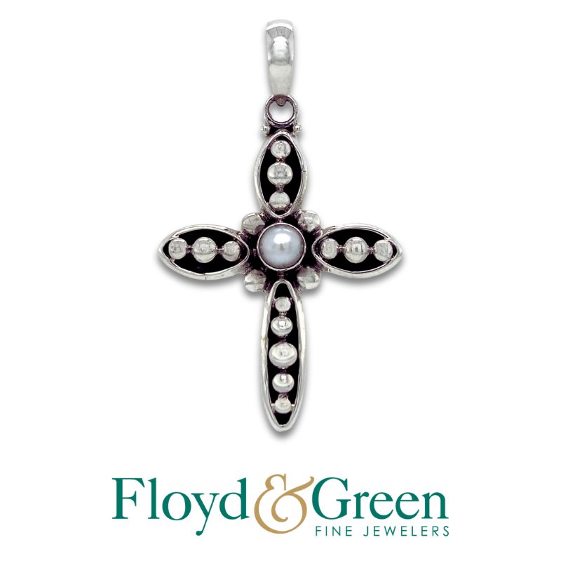 Cross Pendant with Pearl