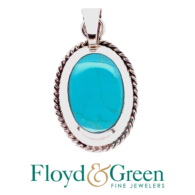 Blue Glass Stone Pendant