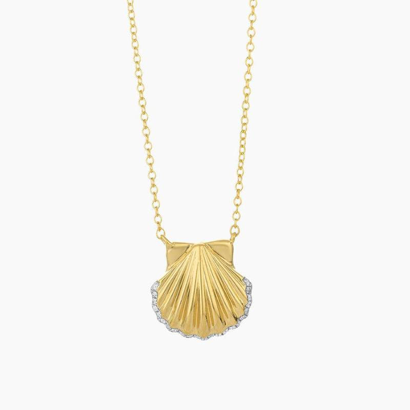 ELLA STEIN Sandy Seashell Pendant Necklace