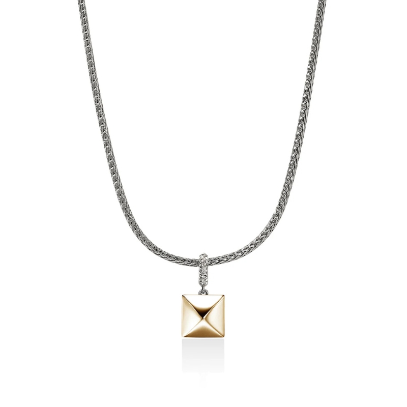 JOHN HARDY Icon Diamond Pyramid Pendant Necklace