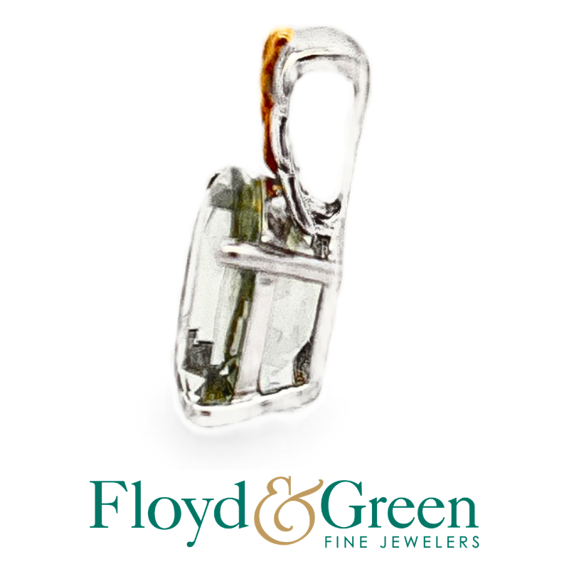Two Tone Green Amethyst Pendant
