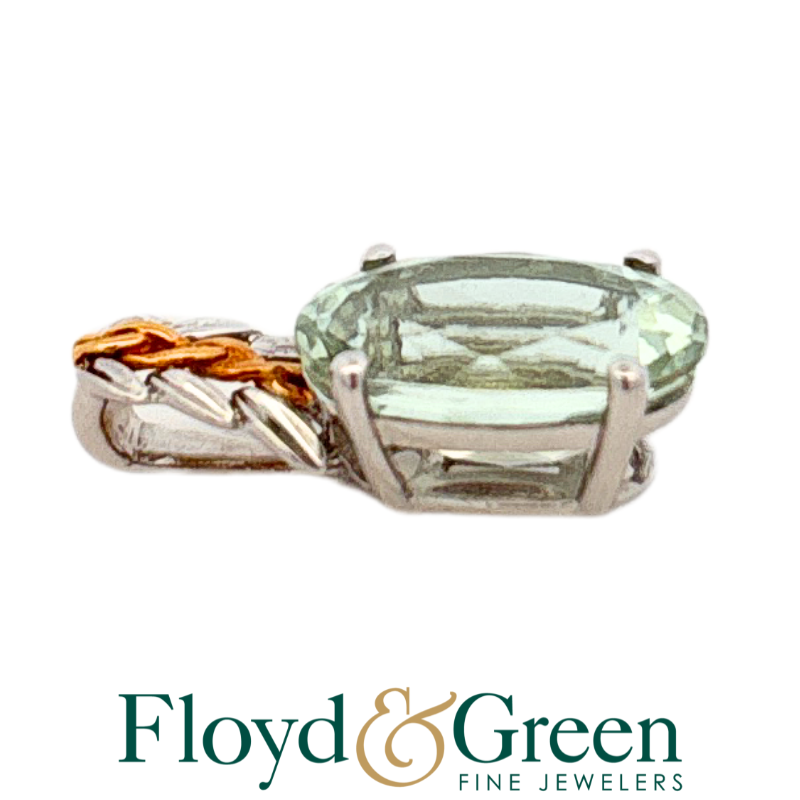 Two Tone Green Amethyst Pendant