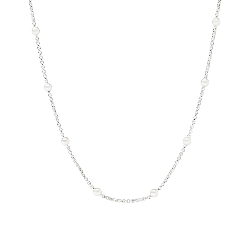 SS Solara Delicate Station Necklace 18.5