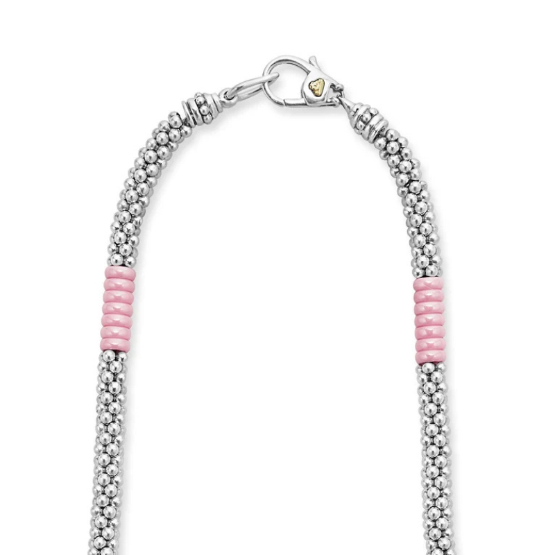 LAGOS Pink Caviar Station Necklace