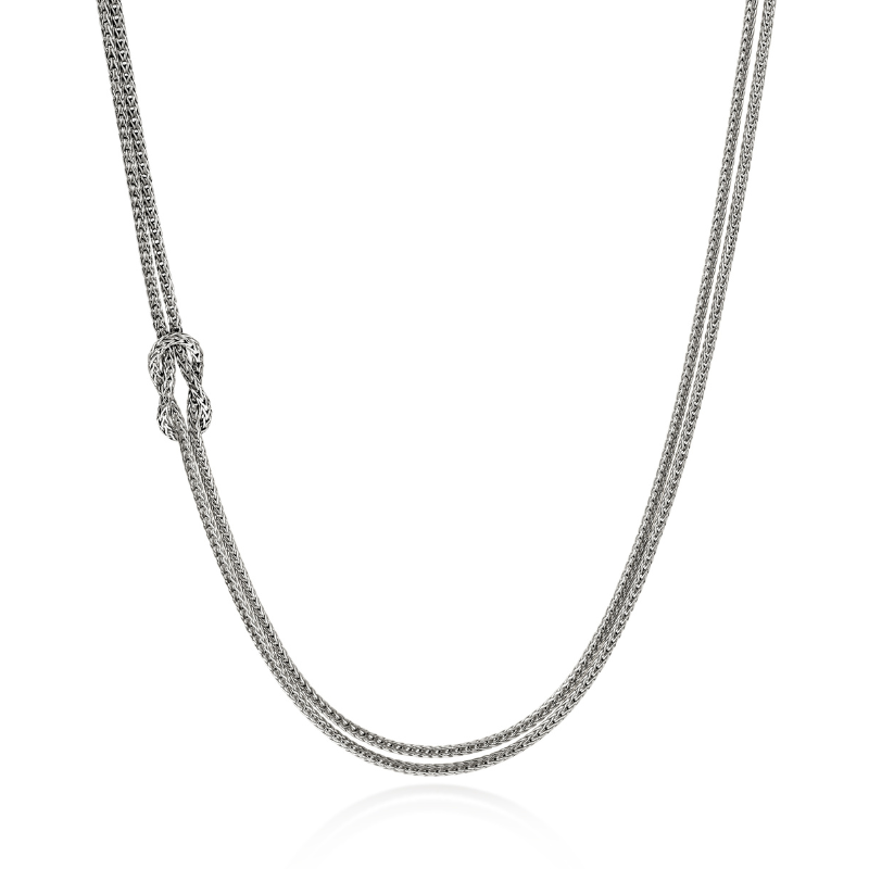 Love Knot Silver 3.6mm Chain Necklace