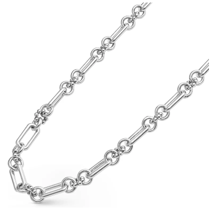 18 S/S Sig Cav Links 6mm Link Necklace