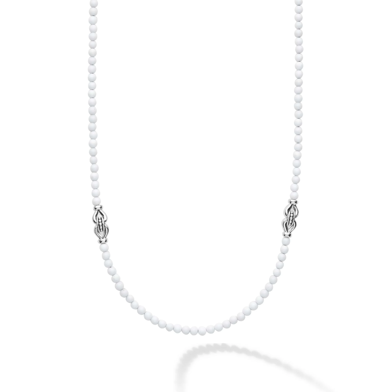 LAGOS White Agate & Sterling Silver Station Necklace