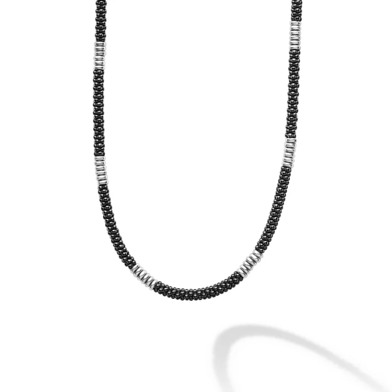 S/S BLACK CAVIAR BLK CRM SMOOTH S/S STATIONS 3MM RP NECK 16 IN