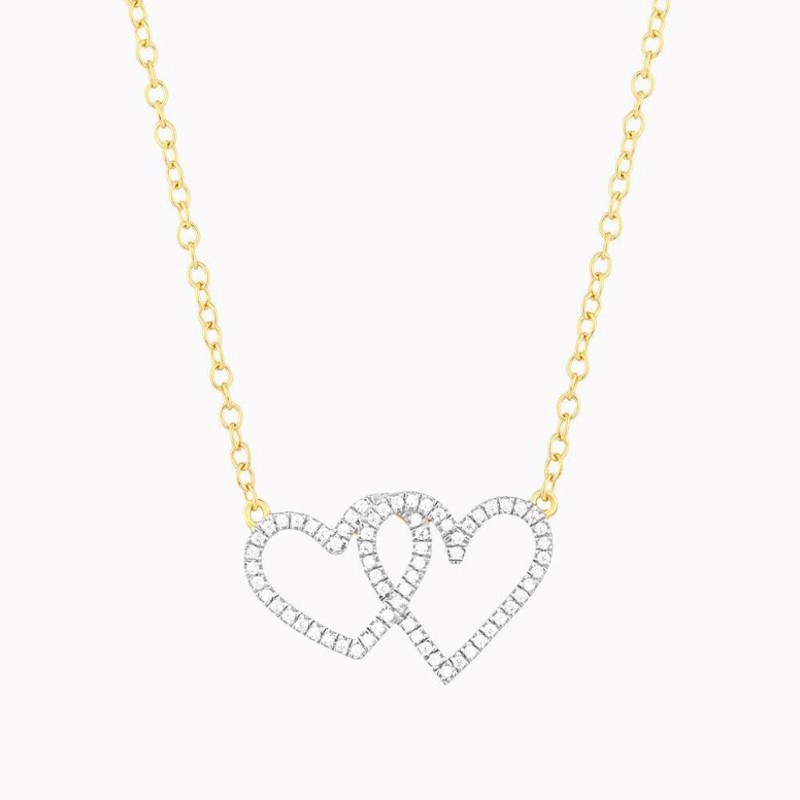 ELLA STEIN Two Hearts Pendant Necklace