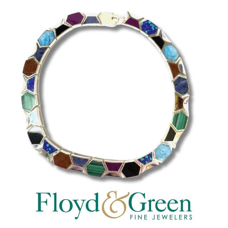 Geometric Multicolor Choker Necklace