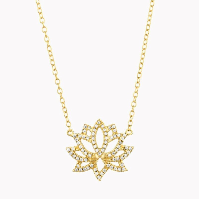 ELLA STEIN Blooming Lotus Pendant Necklace