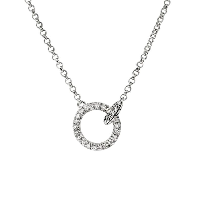 JOHN HARDY Essentials Diamond Pave Interlinking Necklace