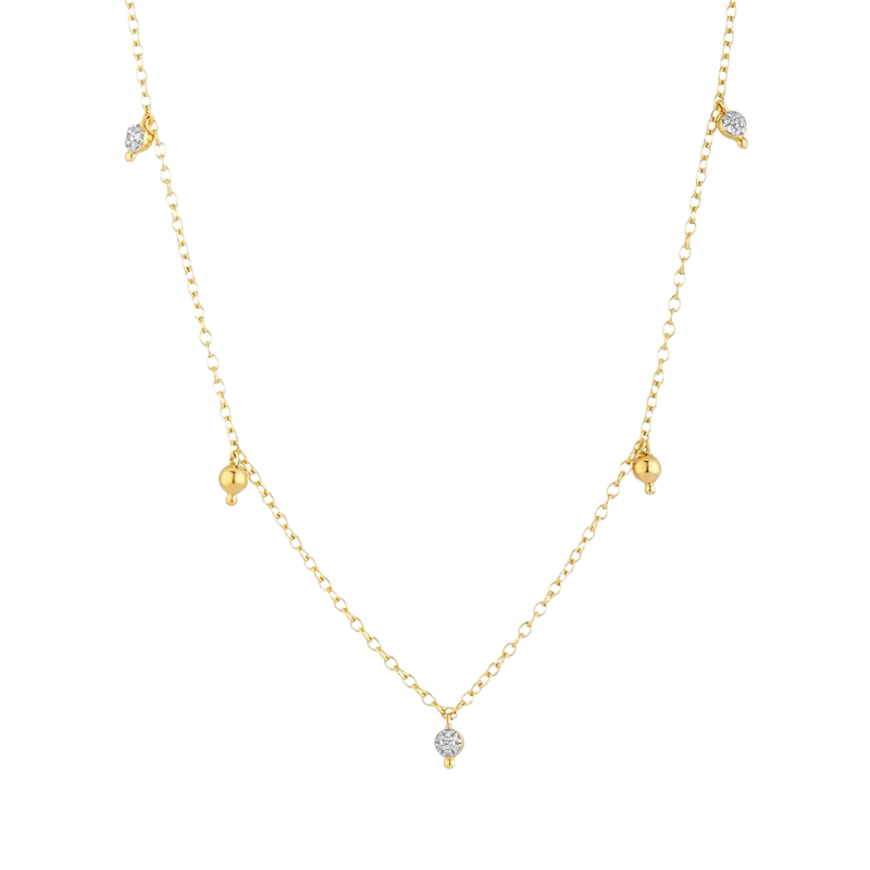 SS/YGP Drip Drop Chain Necklace