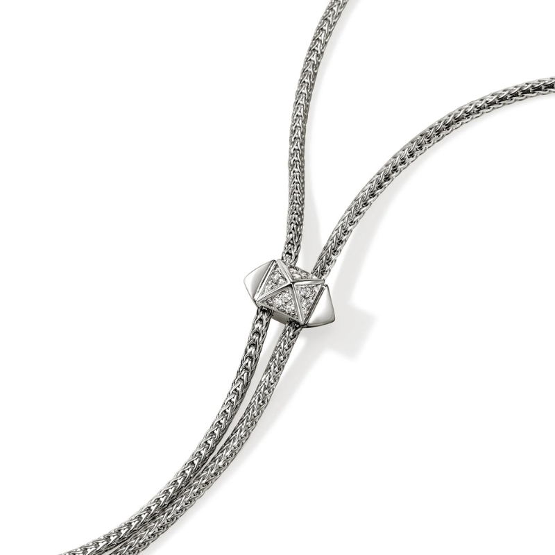 JOHN HARDY Icon Diamond Pyramid Y Necklace