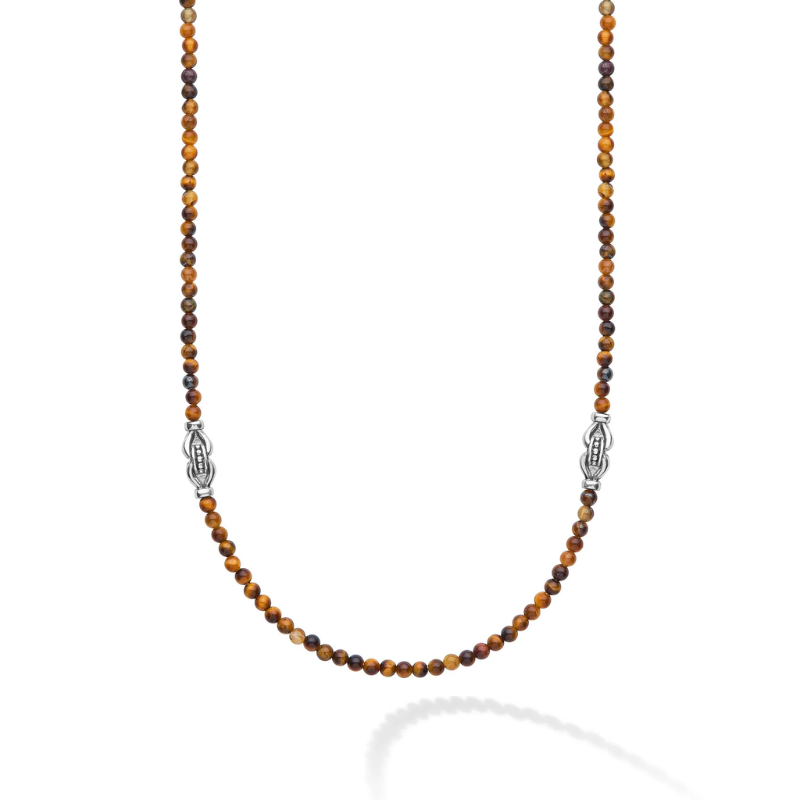 LAGOS Tiger Eye & Sterling Silver Station Necklace
