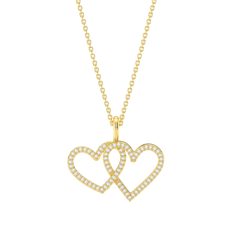 ELLA STEIN Two Hearts Pendant Necklace