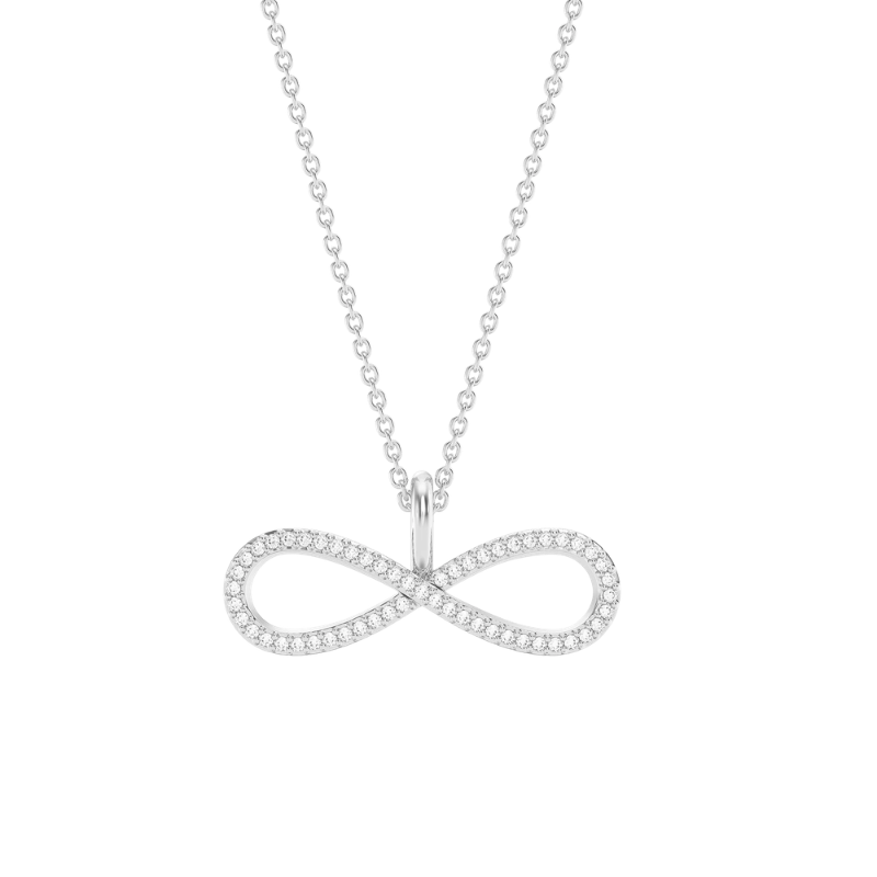 Waterproof Live Limitless Pendant Necklace - Silver