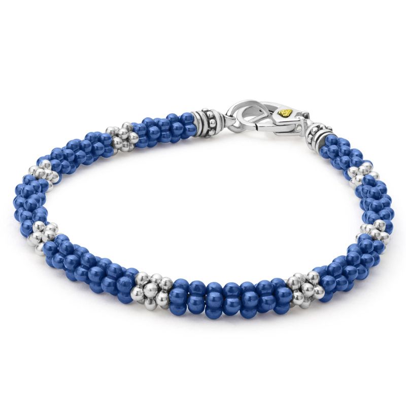 LAGOS Blue Caviar Seven Silver Station Ceramic Bracelet