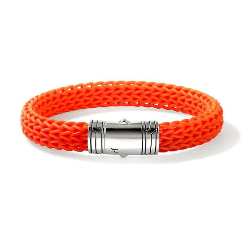 JOHN HARDY Orange Rubber Bracelet