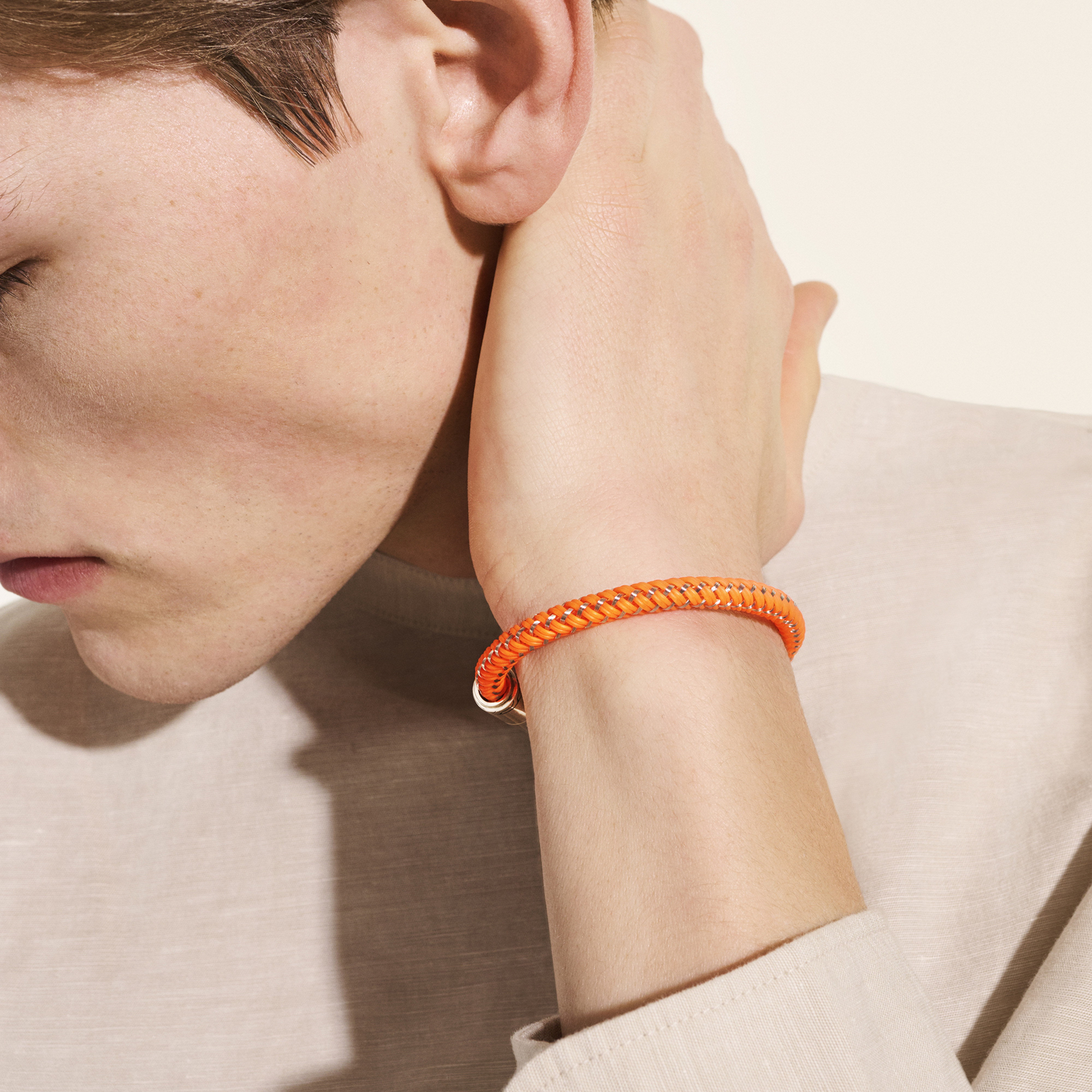 JOHN HARDY Mens Silver & Cord Bracelet