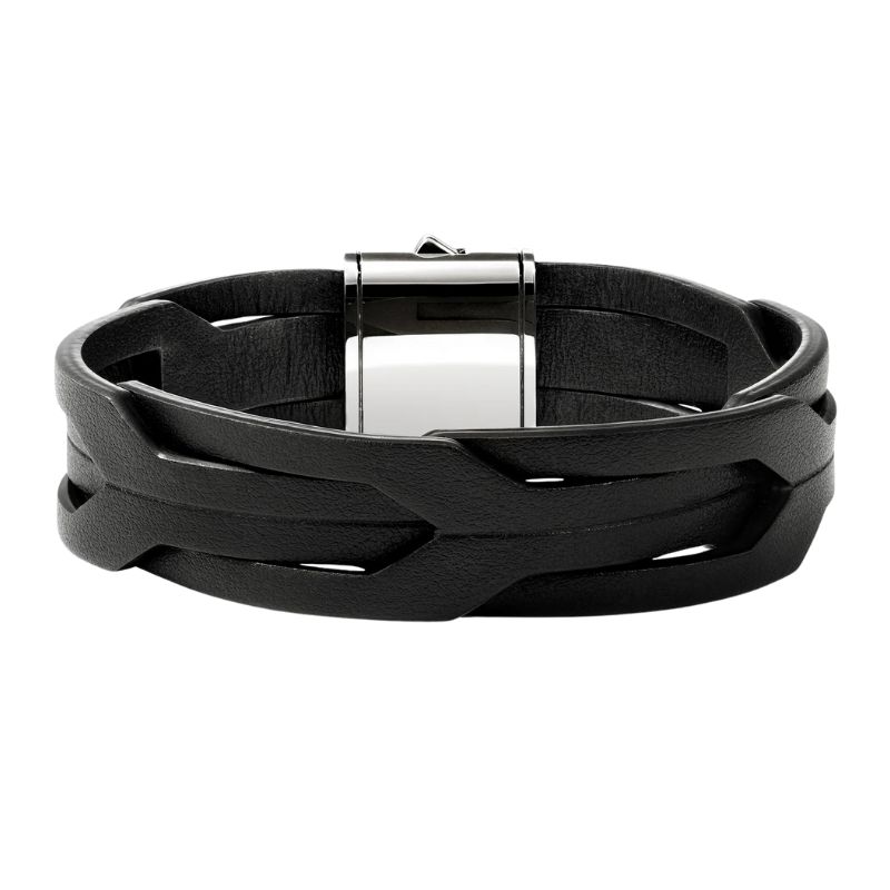 JOHN HARDY Icon Black Woven Leather Bracelet