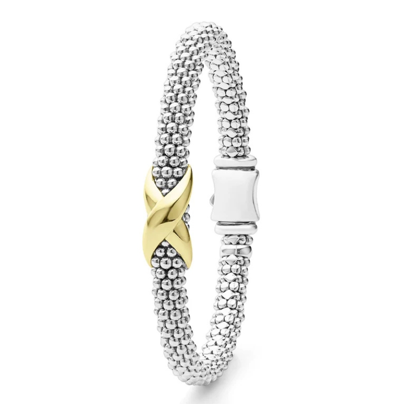 LAGOS Embrace Two-Tone X Caviar Bracelet