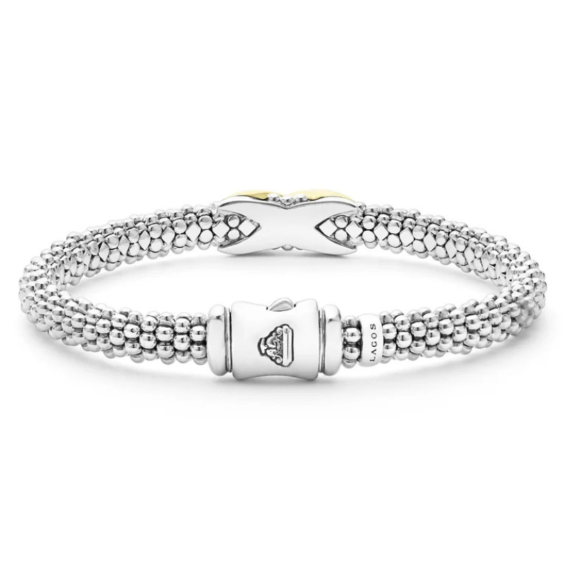 LAGOS Embrace Two-Tone X Caviar Bracelet