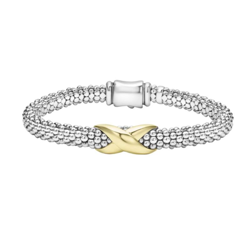 LAGOS Embrace Two-Tone X Caviar Bracelet