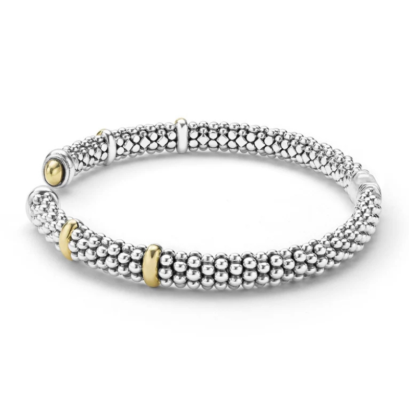 LAGOS Two-Tone Caviar Versa Torque Bracelet