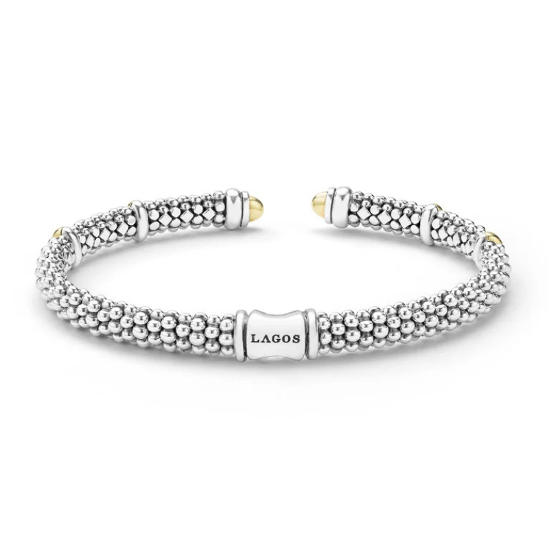 LAGOS Two-Tone Caviar Versa Torque Bracelet