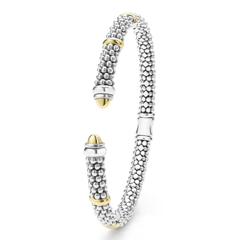 LAGOS Two-Tone Caviar Versa Torque Bracelet