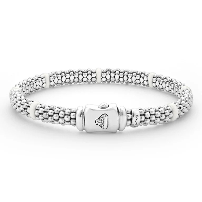LAGOS White Caviar Ceramic Station Caviar Bracelet