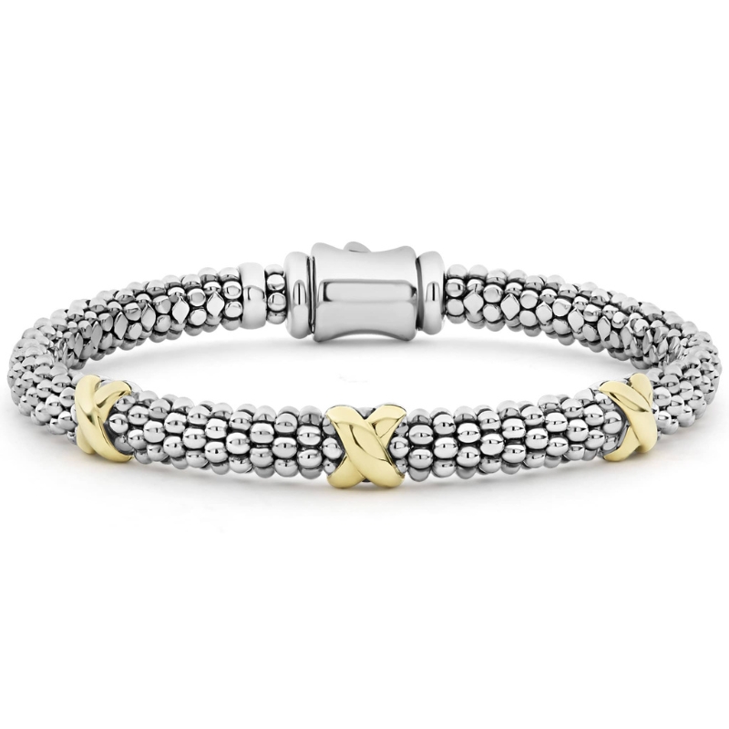 LAGOS Embrace Three Station X Caviar Bracelet